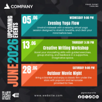 2025 June Upcoming Events Video Instagram Post Ad Wpis na Instagrama template