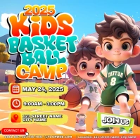 2025 Kids Basketball Camp Instagram 帖子 template