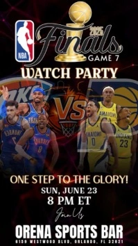 2025 NBA Finals: OKC Thunder vs Indiana Pacers Watch Party Instagram Post Template