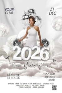 2026 New Year Баннер 4' × 6' template