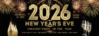 2026 New Year Portada de Facebook template