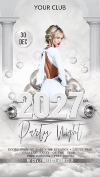 White New Year's Party Flyer Historia de Instagram Template