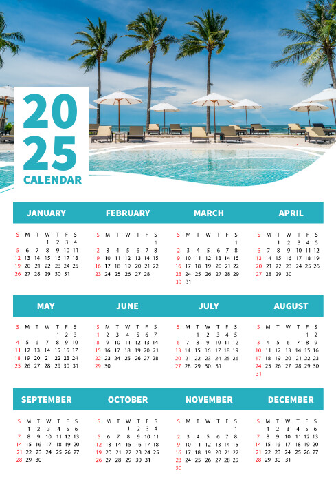 2025 printable calendar design Template | PosterMyWall