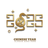 2025 Snake Year Logo template