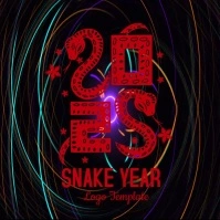 2025 Snake Year Logo template