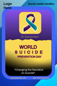 2025 suicide prevention day Poster template