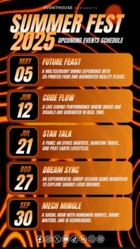 2025 Summer Festival Upcoming Events Instagram Story Video template