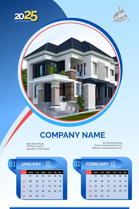 2025 Wall Calendar Template | PosterMyWall
