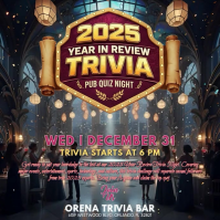 2025 Year In Review Trivia Night Special Instagram Post Template Instagram-Beitrag