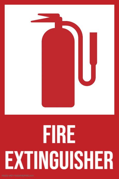 Copy of Fire Extinguisher Here Poster Template | PosterMyWall