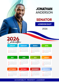 Wit Political Campaign Calendar A3 Template