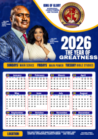 2026 calender A4 template