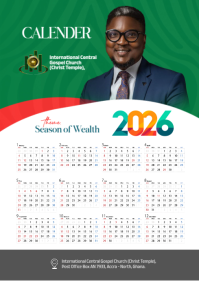 2026 Calender A3 template