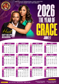 2026 calender A4 template