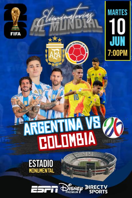 2026 conmebol world qualifiers Plakat template