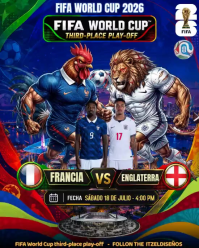 2026 FIFA World Cup francia vs inglaterra Instagram Portrait template