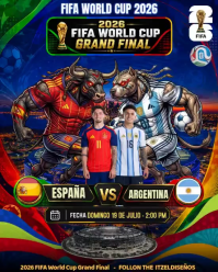 สีดำ 2026 FIFA World Cup Final Instagram Portrait Template
