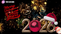 2026 New Year Countdown Video Footage Affichage numérique (16:9) template