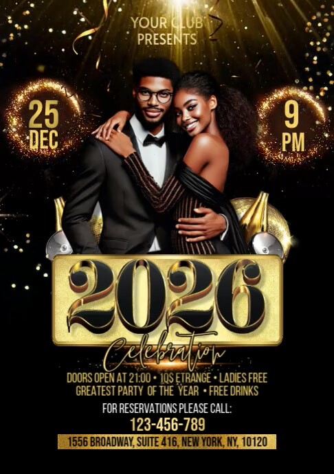 2026 New Year A2 template