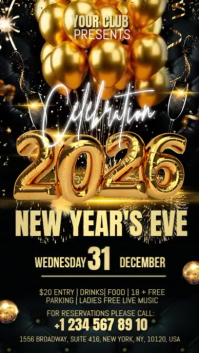 2026 New Year Ekran reklamowy (9:16) template