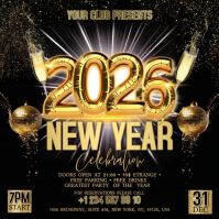 2026 New Year Quadrat (1:1) template