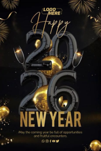 2026 New Year flyer Poster template
