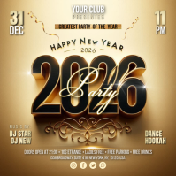 2026 New Year Square (1:1) template