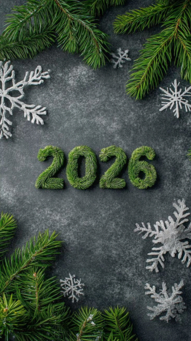 2026 New Year Wreath Border Frame Template | PosterMyWall