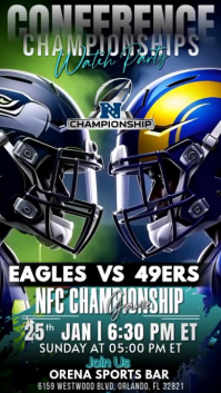2026 NFC Championship Game: Seahawks vs Rams Watch Party Instagram Story Template