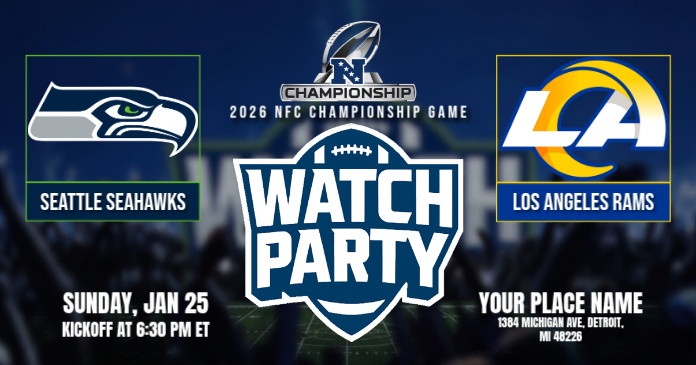 Copy of 2026 NFC Conference Championship Game: Seahawks vs Rams Watch ...