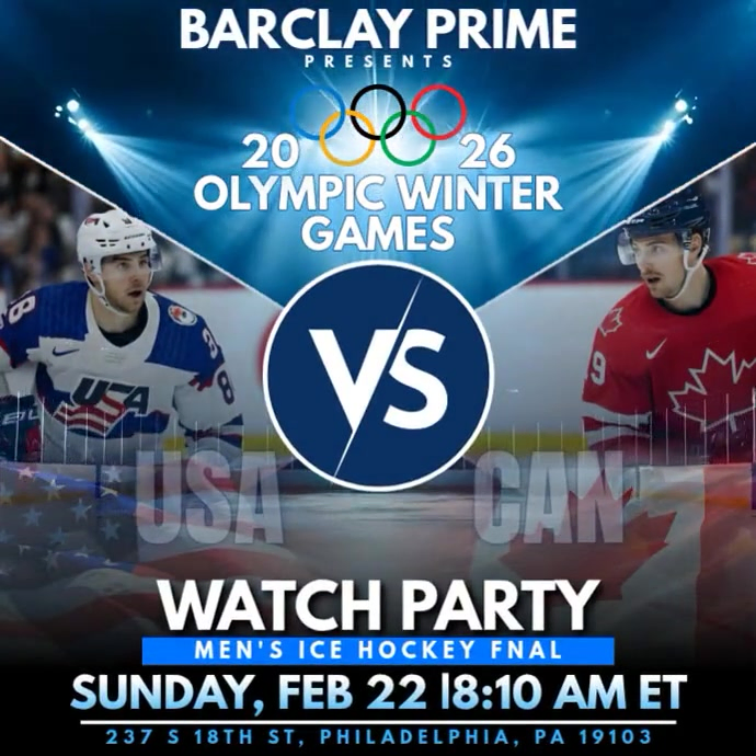 2026 Olympic Winter Games Watch Party Instagram Post Templat | PosterMyWall