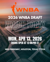 2026 WNBA DRAFT WATCH PARTY : WNBA WATCH PARTY Instagram Portrait template
