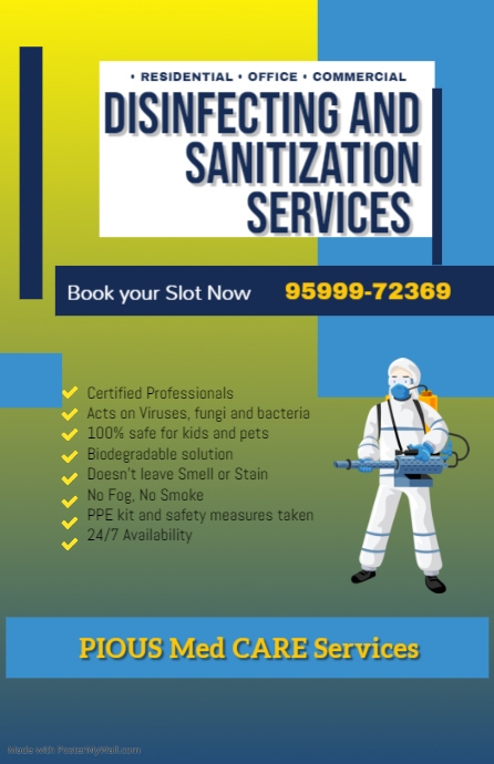 Copy of Copy of Copy of Disinfecting Cleaning Service Poster | PosterMyWall
