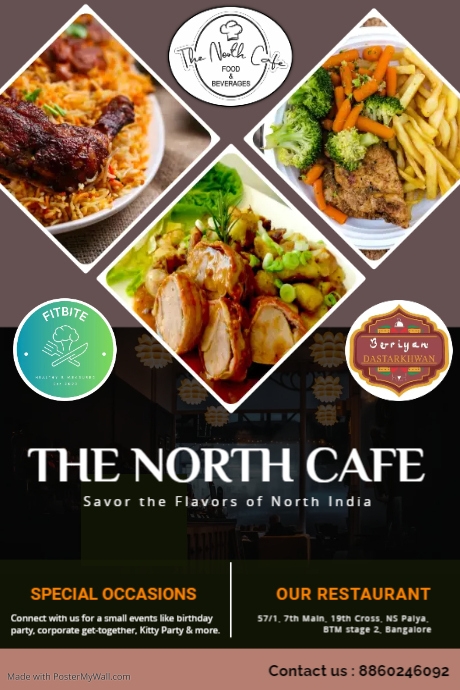 Sweet Store Take out Delivery Service Poster template