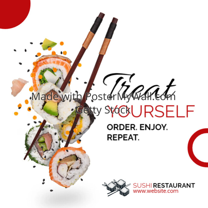 modern minimal sushi restaurant marketing ban