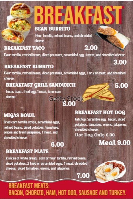 Snack Menu Design Template | PosterMyWall