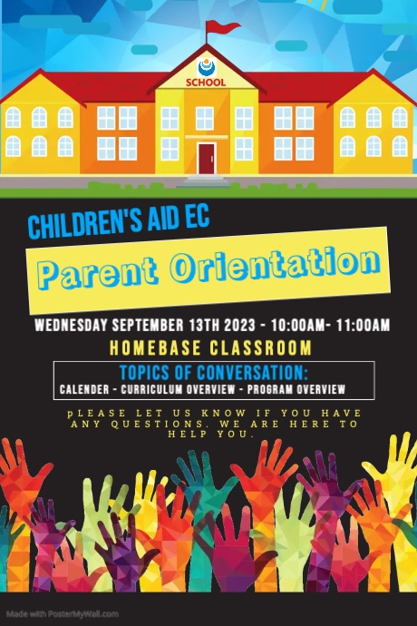 Parent Orientation Poster template