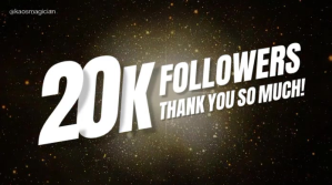 20k followers thank you twitter video post template