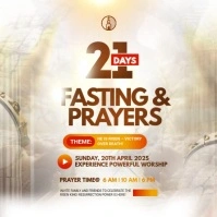 21 Days Of Fasting Instagram Post template