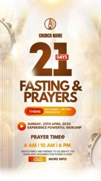21 Days Of Fasting Instagram Story template