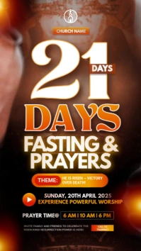 21 Days Of Fasting Instagram Story template