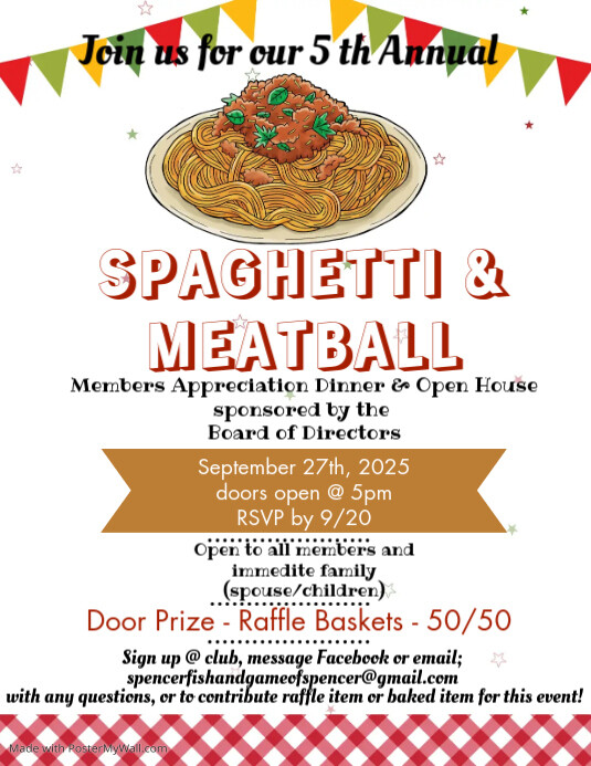 Spaghetti Dinner Fundraiser Flyer PosterMyWall