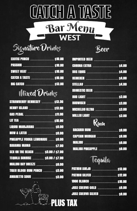 Copy of CAT Bar Menu | PosterMyWall