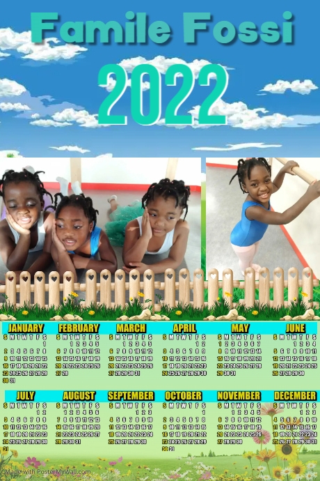 Copie De 2022 Cocomelon Family Calendar Template PosterMyWall