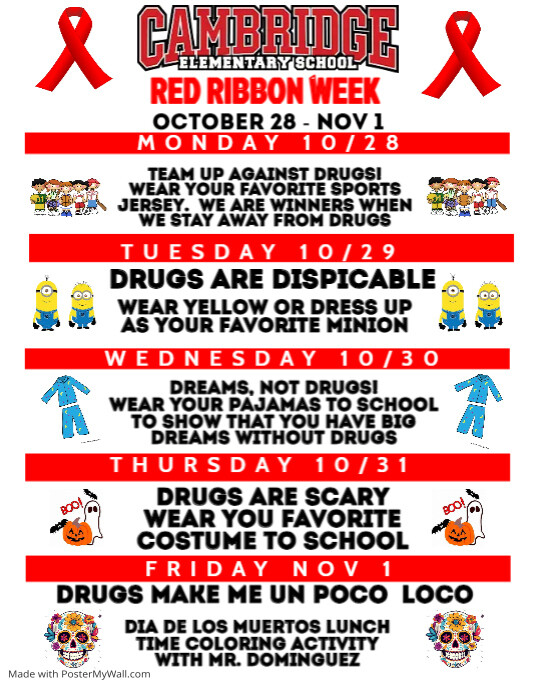Red Ribbon week Flyer Design Template (3) | PosterMyWall
