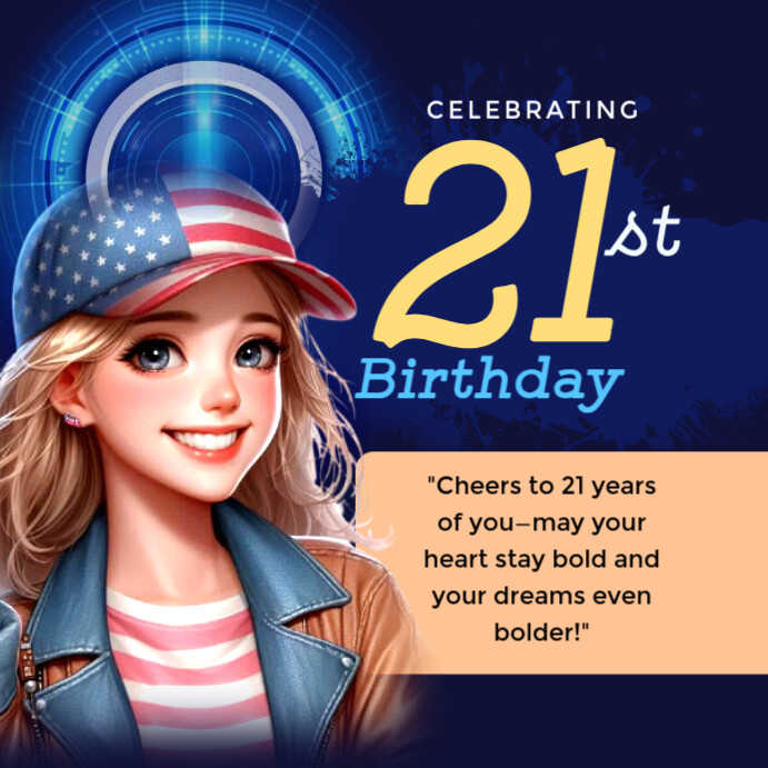 21ST BIRTHDAY Instagram Post template