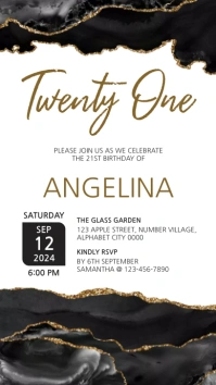 21st Birthday Invitation Instagram Story template