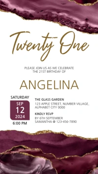 21st Birthday Invitation Instagram Story template