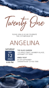 21st Birthday Invitation Instagram Story template