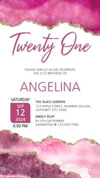 21st Birthday Invitation Instagram Story template